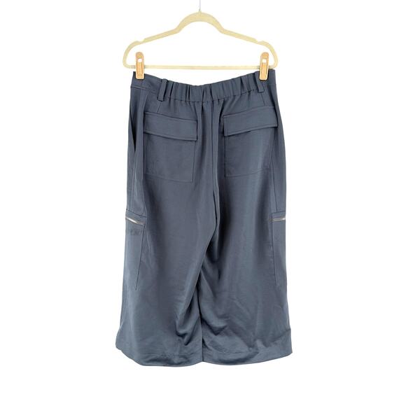 Vince Women's Lake Stone Low-Rise Satin Parachute Crop Pants Size 12 - Picture 8 of 11